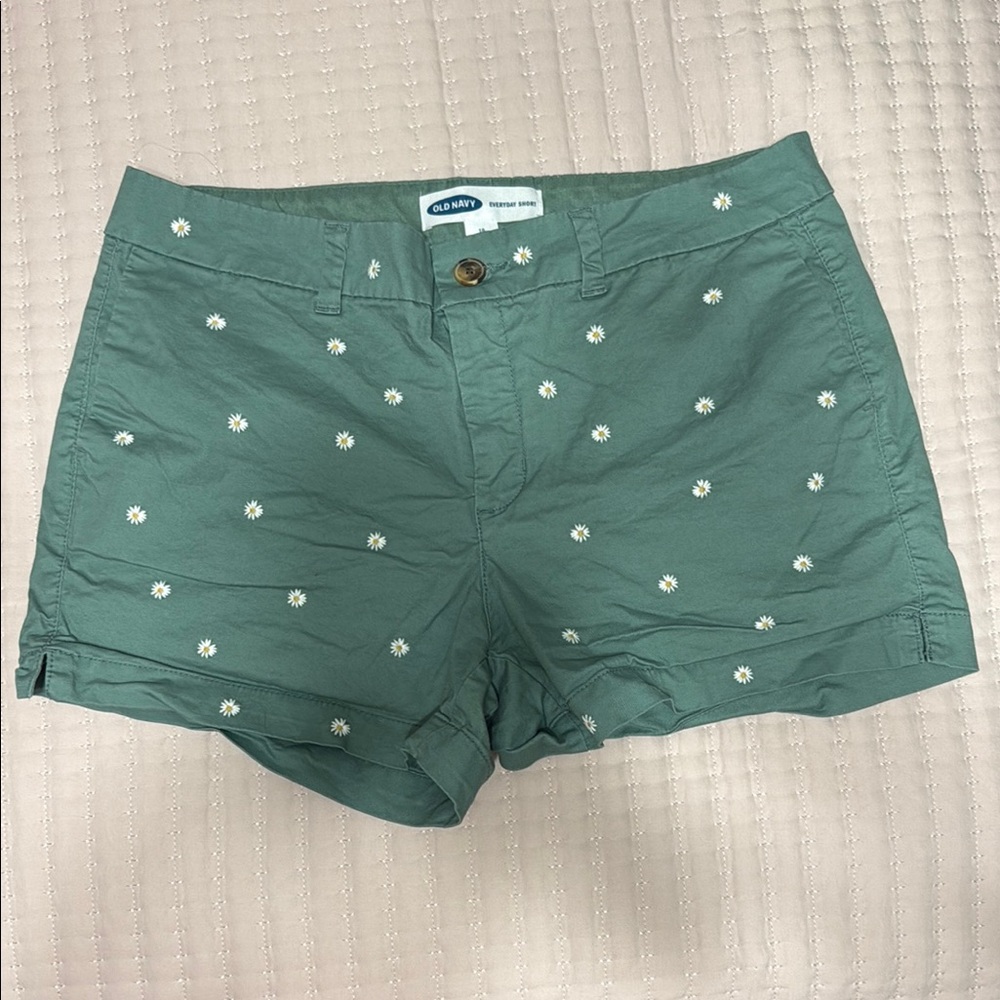 Old Navy Green Floral Women Shorts